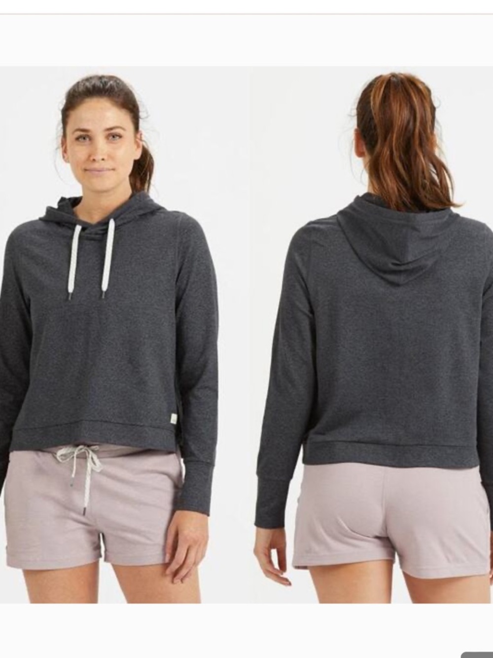 Vuori Halo Essential Hoodie Pullover DreamKnit Charcoal Gray Woman’s L - Picture 2 of 7